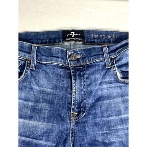 7 For All Mankind Luxe Performance Straight Womens Jeans Size 34